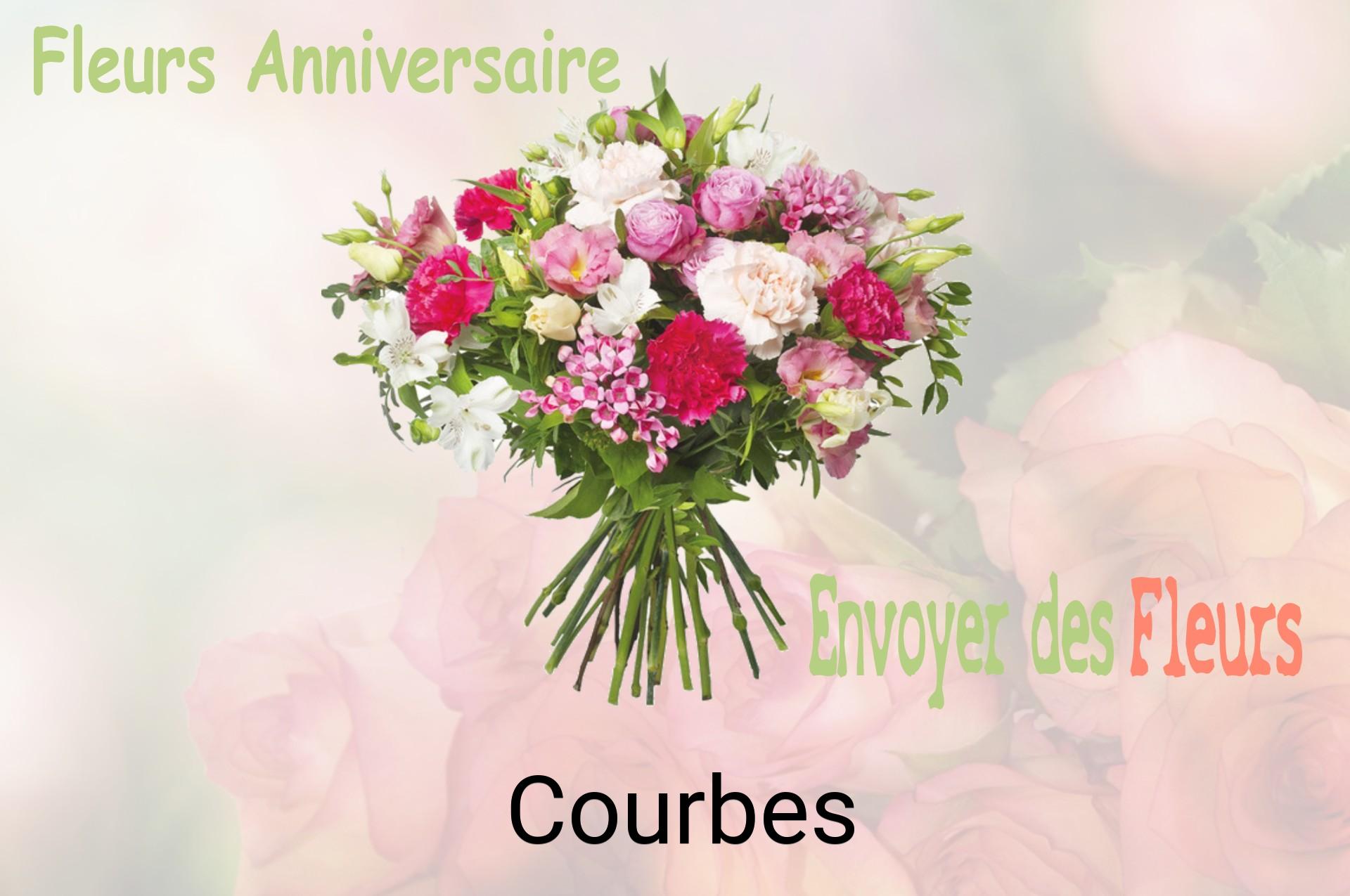 Bouquet de fleurs d’anniversaire livré à Courbes