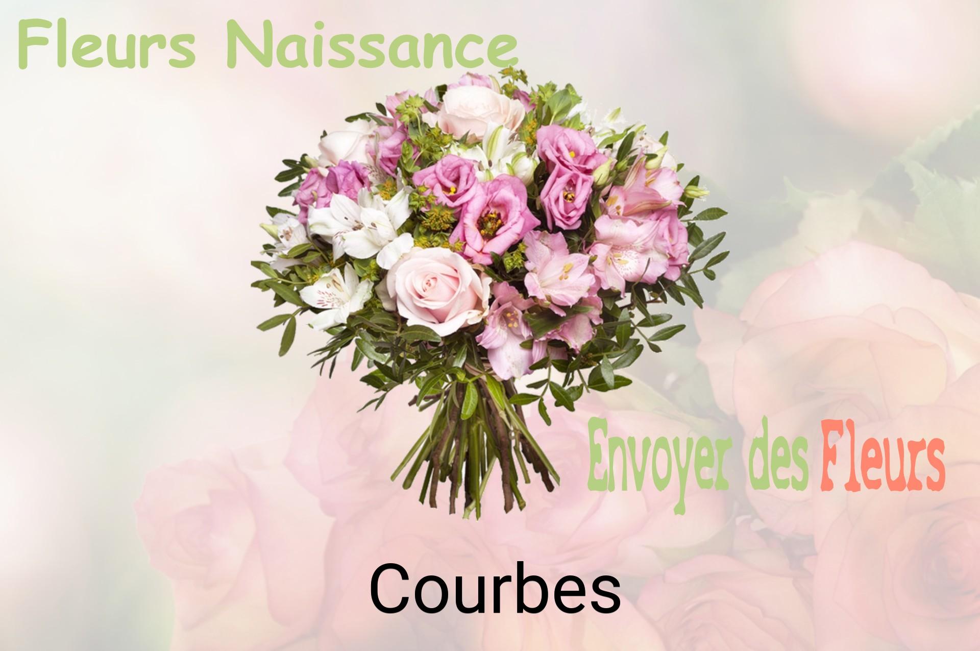 Bouquet de fleurs de naissance livré à Courbes